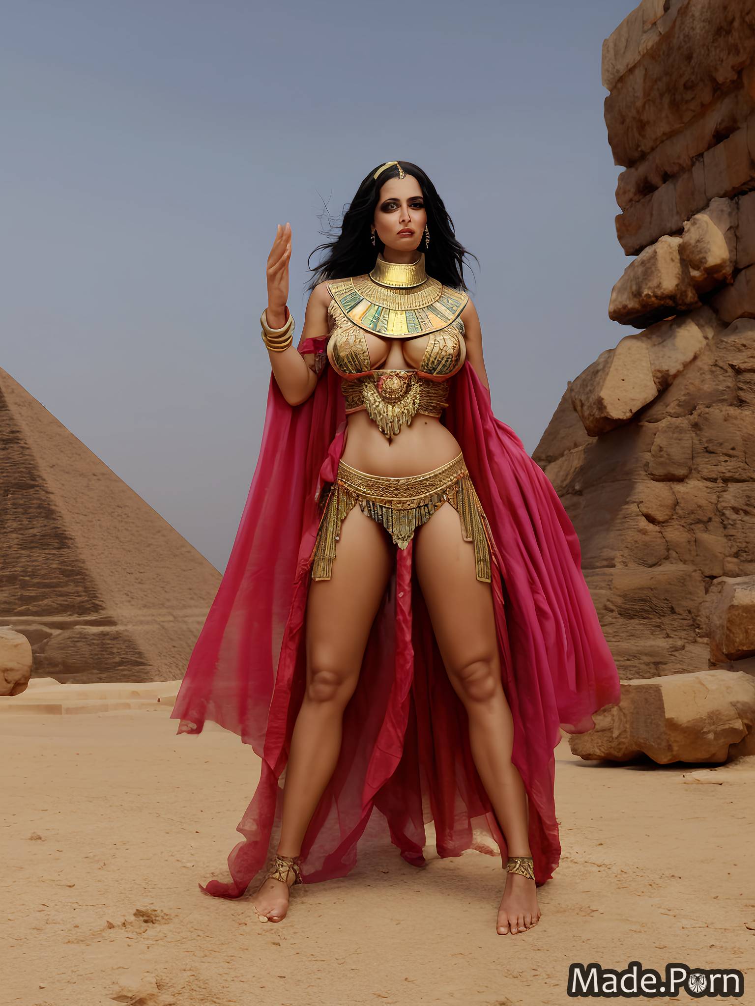 thick egyptian roleplay busty saggy tits seductive fully clothed created by AI