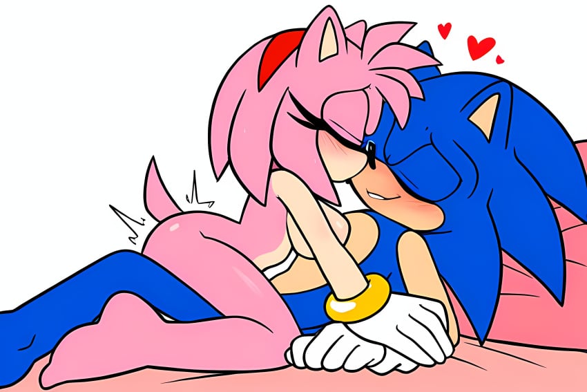 AI Porn – 1boy 1girl 1girl ai generated amy rose anthro blue fur blue hair