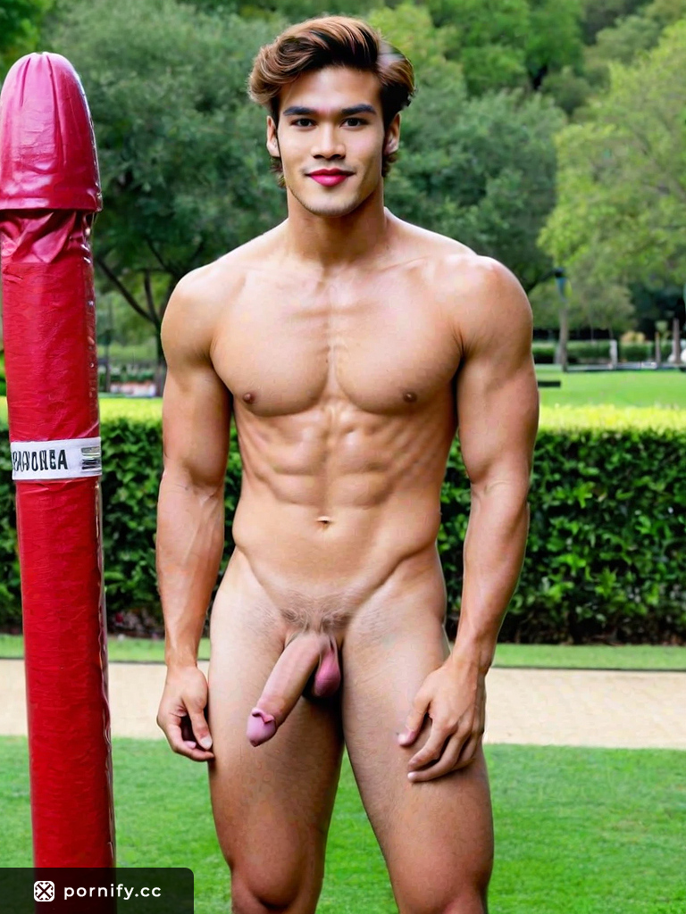 Asian Teen Boy with Big Dick Posing Angry in a Park | Pornify –  AI Porn