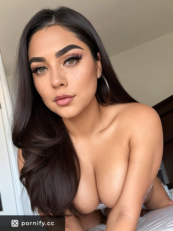 Curvy Hispanic Cowgirl with Huge Round Breasts in Bedroom | Pornify – AI Porn