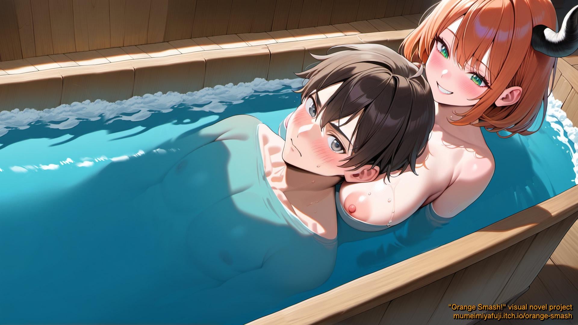 [Orange Smash] Relaxing in the bathtub 😌