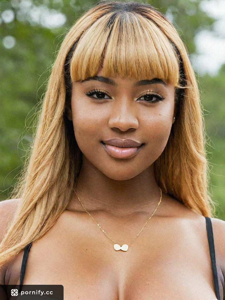 Teen Blonde Ebony Girl with Big Tits in Outdoor Shirtlifting in 70-200mm Lens | Pornify –  AI Porn