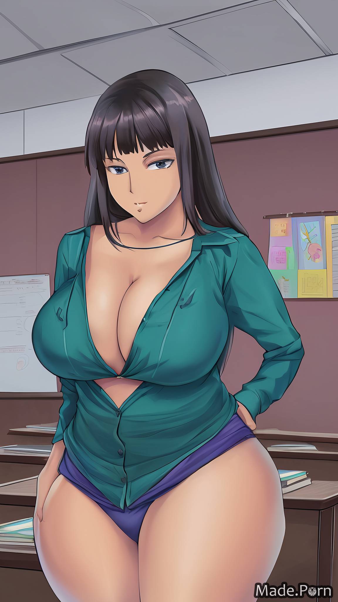 thick hairy big tits classroom thick thighs big hips creepy created by AI