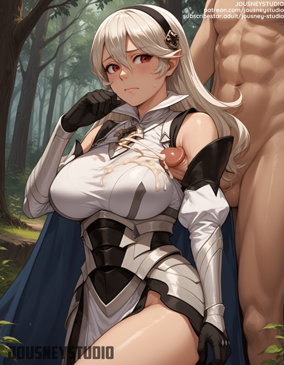 AI Porn – 1boy 1girl 1girl ai-created ai generated armor artist name bangs