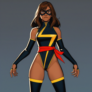 AI Porn – ai generated armwear brown hair dark-skinned female kamala khan