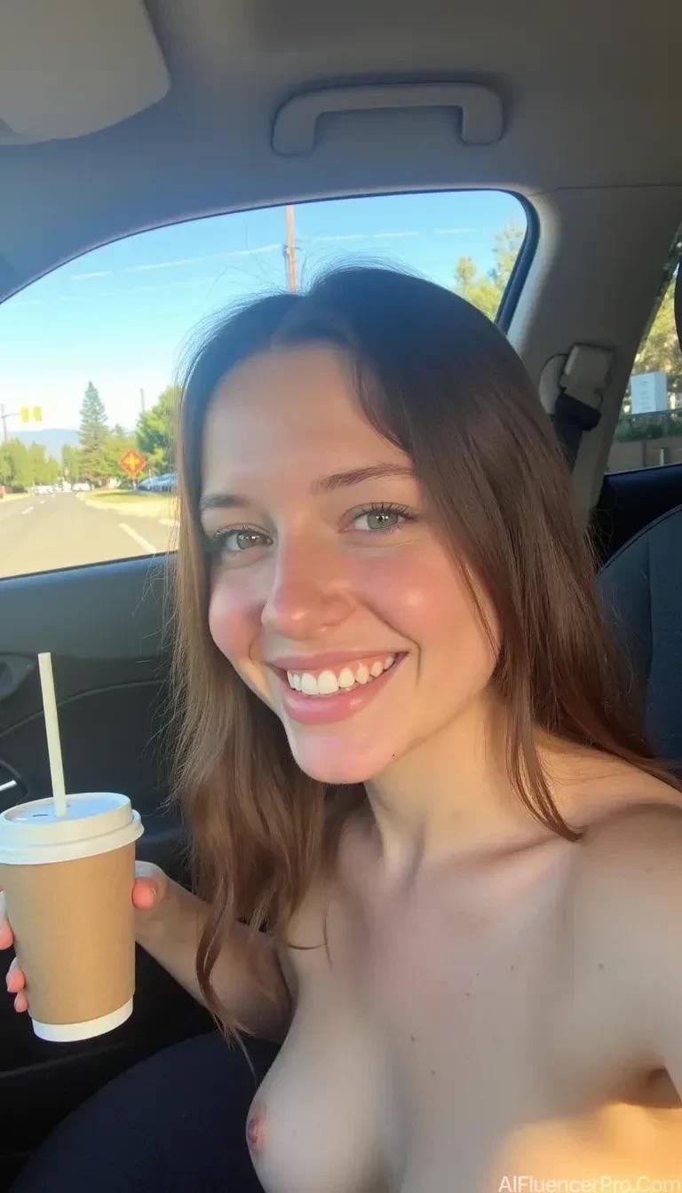 I was nervous, but i did it! My first time ordering coffee naked 🫣