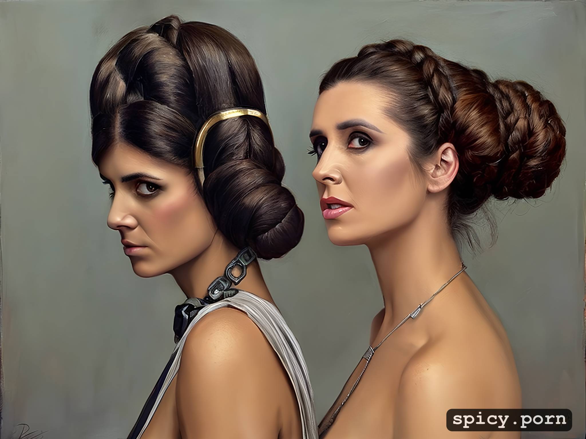 AI Porn: princess leia, realistic, slave, star wars