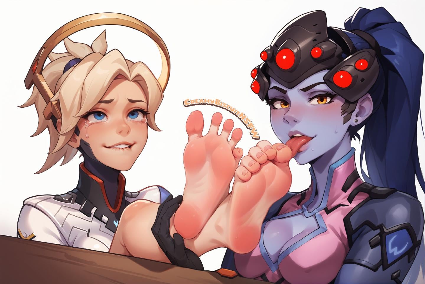 Mercy x Widowmaker [Overwatch] (commission)