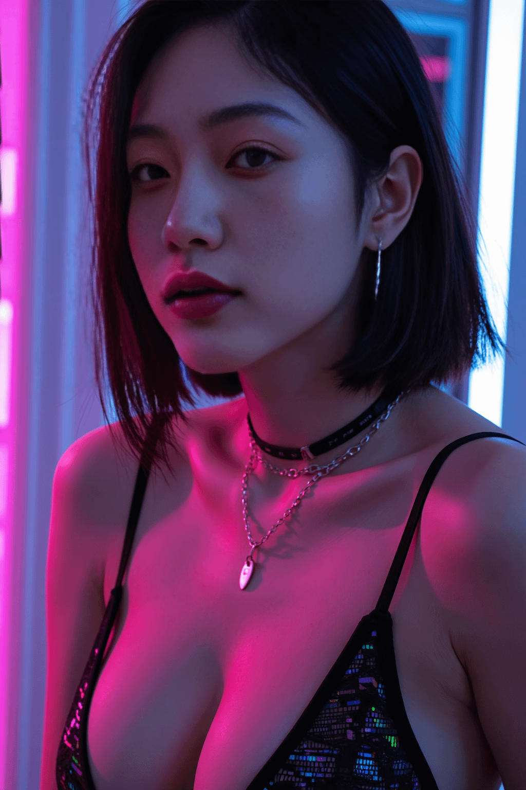 Neon lights and midnight vibes – glowing in the city’s electric heartbeat 🌃