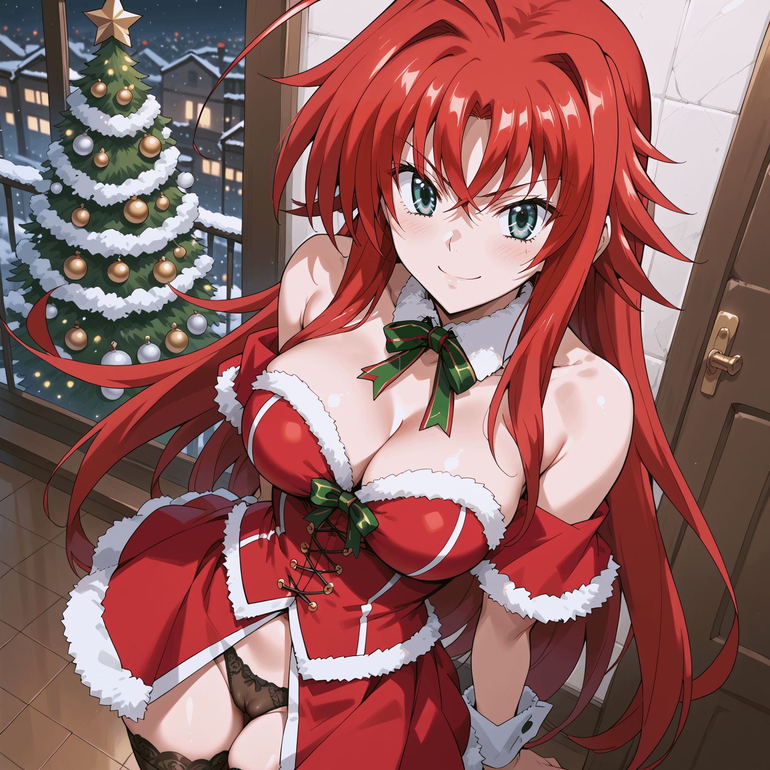 Rias Gremory Christmas Sexy Outfit