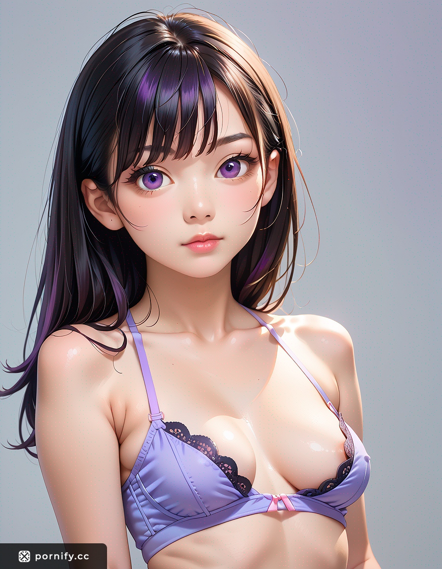 Norwegian Anime Girl in a Library – Petite, Medium Breasts, Black Hair, and Blue Eyes – Front View | – Free AI Porn Generator