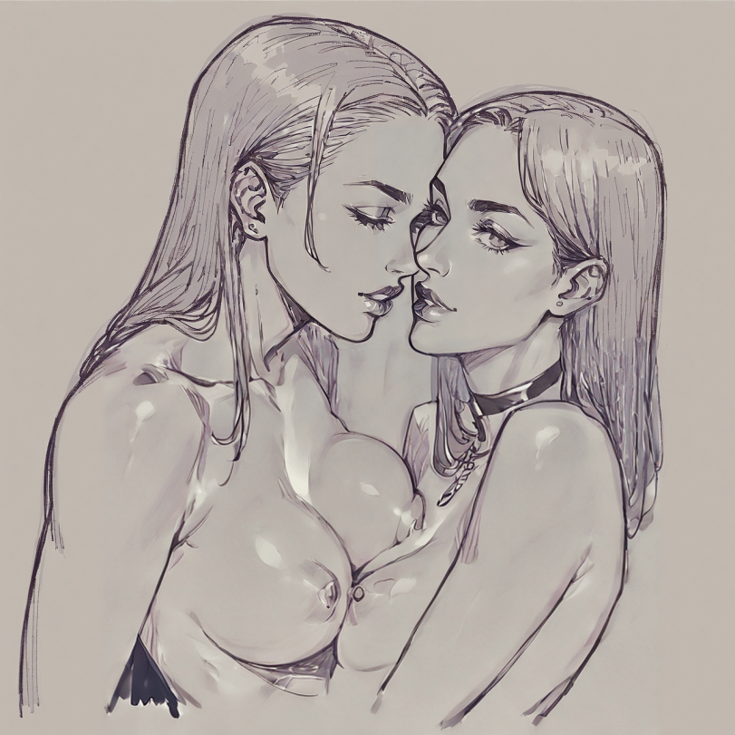 Lesbian beauties (sketch style)